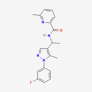 molecular formula C19H19FN4O B4097664 N-{1-[1-(3-fluorophenyl)-5-methyl-1H-pyrazol-4-yl]ethyl}-6-methyl-2-pyridinecarboxamide 