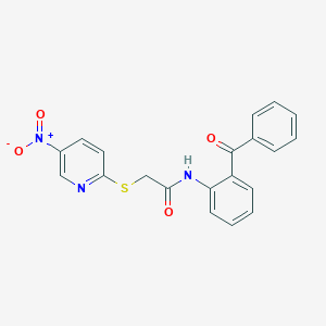 N-(2-benzoylphenyl)-2-[(5-nitro-2-pyridinyl)thio]acetamide