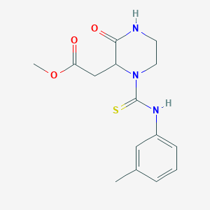 methyl (1-{[(3-methylphenyl)amino]carbonothioyl}-3-oxo-2-piperazinyl)acetate