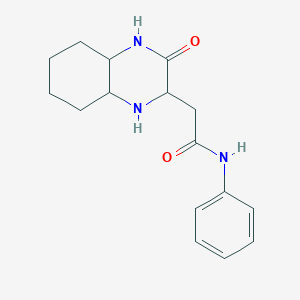 molecular formula C16H21N3O2 B4097700 2-Quinoxalineacetamide, decahydro-3-oxo-N-phenyl- CAS No. 1008436-67-6