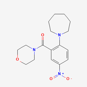 molecular formula C17H23N3O4 B4097707 [2-(Azepan-1-yl)-5-nitrophenyl]-morpholin-4-ylmethanone 