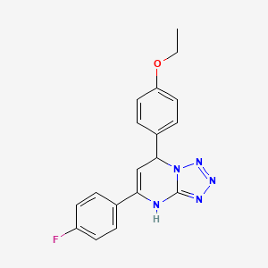 molecular formula C18H16FN5O B4097718 7-(4-ethoxyphenyl)-5-(4-fluorophenyl)-4,7-dihydrotetrazolo[1,5-a]pyrimidine 