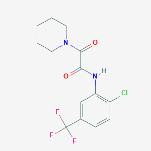 molecular formula C14H14ClF3N2O2 B4097740 N-[2-chloro-5-(trifluoromethyl)phenyl]-2-oxo-2-(1-piperidinyl)acetamide 