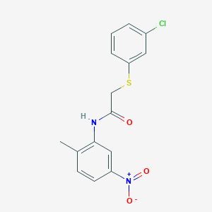 2-[(3-chlorophenyl)thio]-N-(2-methyl-5-nitrophenyl)acetamide