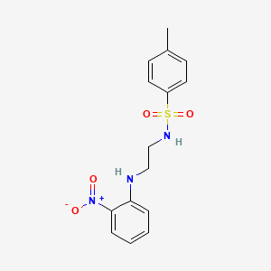 molecular formula C15H17N3O4S B4097777 4-methyl-N-{2-[(2-nitrophenyl)amino]ethyl}benzenesulfonamide 