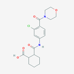 2-[[3-Chloro-4-(morpholine-4-carbonyl)phenyl]carbamoyl]cyclohexane-1-carboxylic acid