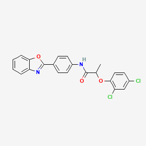 N-[4-(1,3-benzoxazol-2-yl)phenyl]-2-(2,4-dichlorophenoxy)propanamide