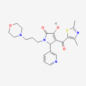 molecular formula C22H26N4O4S B4097817 4-[(2,4-Dimethyl(1,3-thiazol-5-yl))carbonyl]-3-hydroxy-1-(3-morpholin-4-ylprop yl)-5-(3-pyridyl)-3-pyrrolin-2-one 