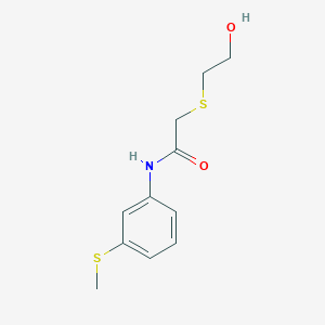 2-[(2-hydroxyethyl)thio]-N-[3-(methylthio)phenyl]acetamide