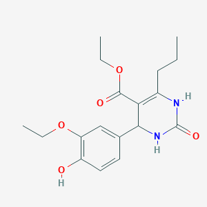 ethyl 4-(3-ethoxy-4-hydroxyphenyl)-2-oxo-6-propyl-1,2,3,4-tetrahydro-5-pyrimidinecarboxylate