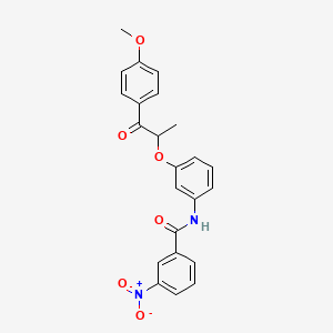 molecular formula C23H20N2O6 B4097864 N-(3-{[1-(4-methoxyphenyl)-1-oxopropan-2-yl]oxy}phenyl)-3-nitrobenzamide 