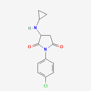 molecular formula C13H13ClN2O2 B4097871 1-(4-Chlorophenyl)-3-(cyclopropylamino)pyrrolidine-2,5-dione 