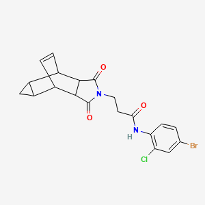 N-(4-bromo-2-chlorophenyl)-3-(1,3-dioxooctahydro-4,6-ethenocyclopropa[f]isoindol-2(1H)-yl)propanamide