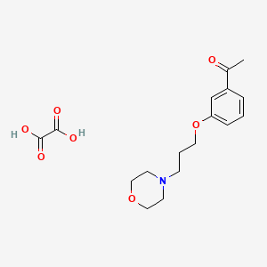 molecular formula C17H23NO7 B4097920 1-[3-(3-Morpholin-4-ylpropoxy)phenyl]ethanone;oxalic acid 