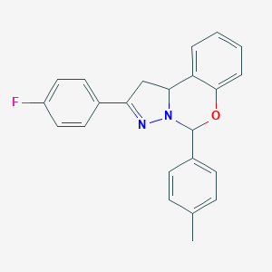 molecular formula C23H19FN2O B409797 2-(4-Fluorophenyl)-5-(4-methylphenyl)-1,10b-dihydropyrazolo[1,5-c][1,3]benzoxazine 
