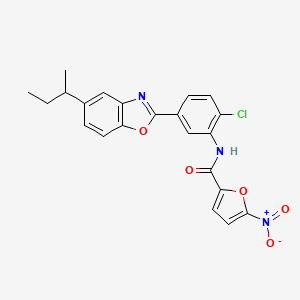 molecular formula C22H18ClN3O5 B4097973 N-[5-(5-sec-butyl-1,3-benzoxazol-2-yl)-2-chlorophenyl]-5-nitro-2-furamide 