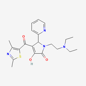 1-[2-(diethylamino)ethyl]-3-(2,4-dimethyl-1,3-thiazole-5-carbonyl)-4-hydroxy-2-pyridin-2-yl-2H-pyrrol-5-one