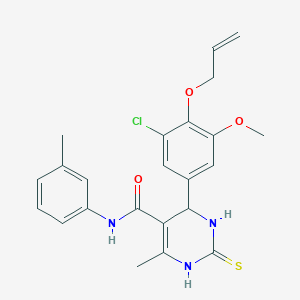 molecular formula C23H24ClN3O3S B4098009 4-[4-(allyloxy)-3-chloro-5-methoxyphenyl]-6-methyl-N-(3-methylphenyl)-2-thioxo-1,2,3,4-tetrahydro-5-pyrimidinecarboxamide 