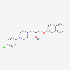 molecular formula C23H25ClN2O2 B4098065 1-[4-(4-chlorophenyl)-1-piperazinyl]-3-(2-naphthyloxy)-2-propanol 