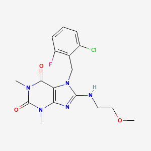 7-(2-chloro-6-fluorobenzyl)-8-[(2-methoxyethyl)amino]-1,3-dimethyl-3,7-dihydro-1H-purine-2,6-dione