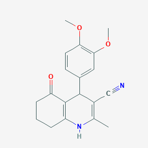 4-(3,4-Dimethoxyphenyl)-2-methyl-5-oxo-1,4,5,6,7,8-hexahydro-3-quinolinecarbonitrile