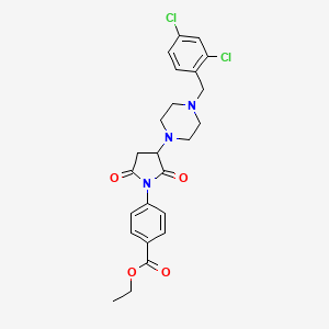 Ethyl 4-{3-[4-(2,4-dichlorobenzyl)piperazin-1-yl]-2,5-dioxopyrrolidin-1-yl}benzoate