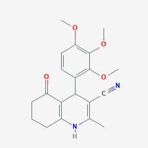 2-Methyl-5-oxo-4-(2,3,4-trimethoxyphenyl)-1,4,5,6,7,8-hexahydro-3-quinolinecarbonitrile