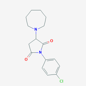 molecular formula C16H19ClN2O2 B409817 3-Azepan-1-yl-1-(4-chlorophenyl)pyrrolidine-2,5-dione 