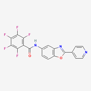 molecular formula C19H8F5N3O2 B4098170 2,3,4,5,6-pentafluoro-N-[2-(4-pyridinyl)-1,3-benzoxazol-5-yl]benzamide 