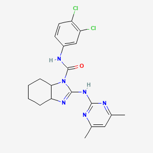 N-(3,4-dichlorophenyl)-2-[(4,6-dimethyl-2-pyrimidinyl)amino]-3a,4,5,6,7,7a-hexahydro-1H-benzimidazole-1-carboxamide