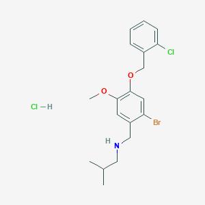 molecular formula C19H24BrCl2NO2 B4098190 N-{2-bromo-4-[(2-chlorobenzyl)oxy]-5-methoxybenzyl}-2-methyl-1-propanamine hydrochloride 