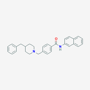 molecular formula C30H30N2O B409821 4-[(4-benzyl-1-piperidinyl)methyl]-N-(2-naphthyl)benzamide 