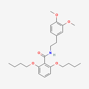 molecular formula C25H35NO5 B4098211 2,6-dibutoxy-N-[2-(3,4-dimethoxyphenyl)ethyl]benzamide 