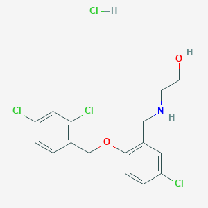 molecular formula C16H17Cl4NO2 B4098216 2-[[5-Chloro-2-[(2,4-dichlorophenyl)methoxy]phenyl]methylamino]ethanol;hydrochloride 