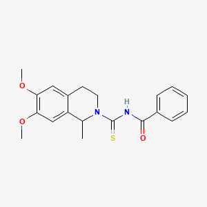 N-[(6,7-dimethoxy-1-methyl-3,4-dihydro-2(1H)-isoquinolinyl)carbonothioyl]benzamide