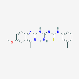 N-{imino[(6-methoxy-4-methyl-2-quinazolinyl)amino]methyl}-N'-(3-methylphenyl)thiourea