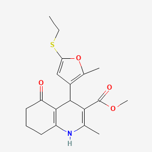 methyl 4-[5-(ethylthio)-2-methyl-3-furyl]-2-methyl-5-oxo-1,4,5,6,7,8-hexahydro-3-quinolinecarboxylate