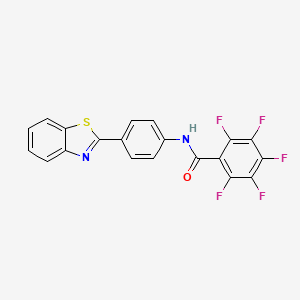 molecular formula C20H9F5N2OS B4098241 N-[4-(1,3-benzothiazol-2-yl)phenyl]-2,3,4,5,6-pentafluorobenzamide 