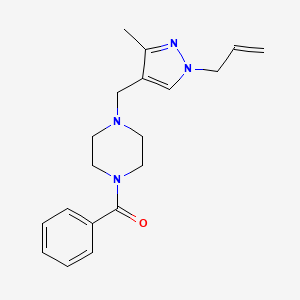 molecular formula C19H24N4O B4098257 1-[(1-allyl-3-methyl-1H-pyrazol-4-yl)methyl]-4-benzoylpiperazine 