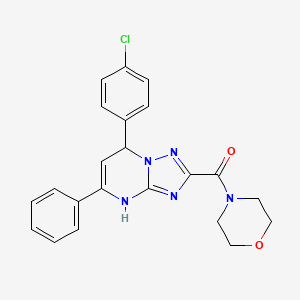 [7-(4-Chlorophenyl)-5-phenyl-4,7-dihydro[1,2,4]triazolo[1,5-a]pyrimidin-2-yl](morpholin-4-yl)methanone