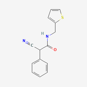 molecular formula C14H12N2OS B4098301 2-CYANO-2-PHENYL-N-[(THIOPHEN-2-YL)METHYL]ACETAMIDE 