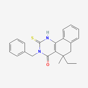 3-benzyl-5-ethyl-5-methyl-2-thioxo-2,3,5,6-tetrahydrobenzo[h]quinazolin-4(1H)-one