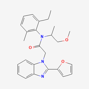 molecular formula C26H29N3O3 B4098320 N-(2-ethyl-6-methylphenyl)-2-[2-(furan-2-yl)-1H-1,3-benzodiazol-1-yl]-N-(1-methoxypropan-2-yl)acetamide 