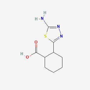 2-(5-Amino-1,3,4-thiadiazol-2-yl)cyclohexane-1-carboxylic acid