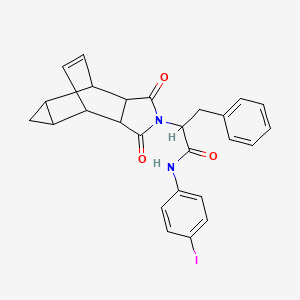 molecular formula C26H23IN2O3 B4098377 2-(1,3-dioxooctahydro-4,6-ethenocyclopropa[f]isoindol-2(1H)-yl)-N-(4-iodophenyl)-3-phenylpropanamide 