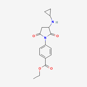 Ethyl 4-[3-(cyclopropylamino)-2,5-dioxopyrrolidin-1-yl]benzoate