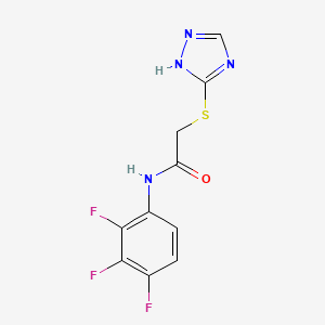 molecular formula C10H7F3N4OS B4098437 2-(4H-1,2,4-triazol-3-ylthio)-N-(2,3,4-trifluorophenyl)acetamide 