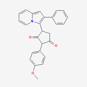 molecular formula C26H21NO3 B4098443 2-(4-Methoxyphenyl)-4-(2-phenylindolizin-3-yl)cyclopentane-1,3-dione 