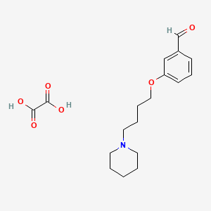 molecular formula C18H25NO6 B4098455 3-[4-(1-piperidinyl)butoxy]benzaldehyde oxalate 