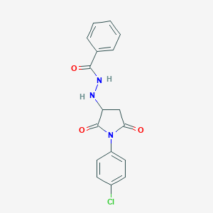 molecular formula C17H14ClN3O3 B409846 N'-[1-(4-chlorophenyl)-2,5-dioxopyrrolidin-3-yl]benzohydrazide 